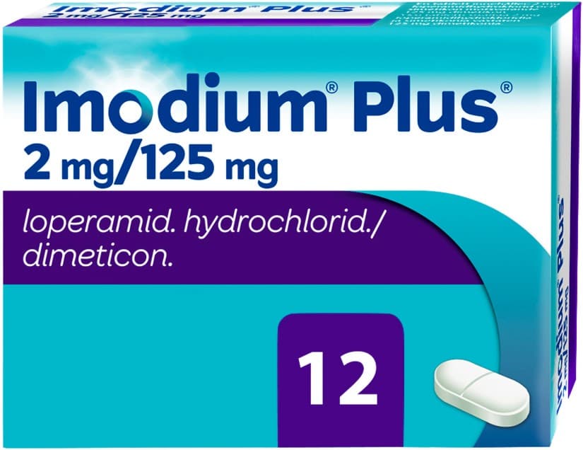 Imodium Plus tablett 2 mg/125 mg, 12 st från Imodium – tabletter