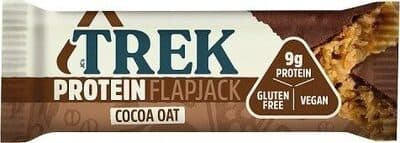 Cocoa Oat Protein Flapjack Chocolate Flavour Topped från Trek – bar