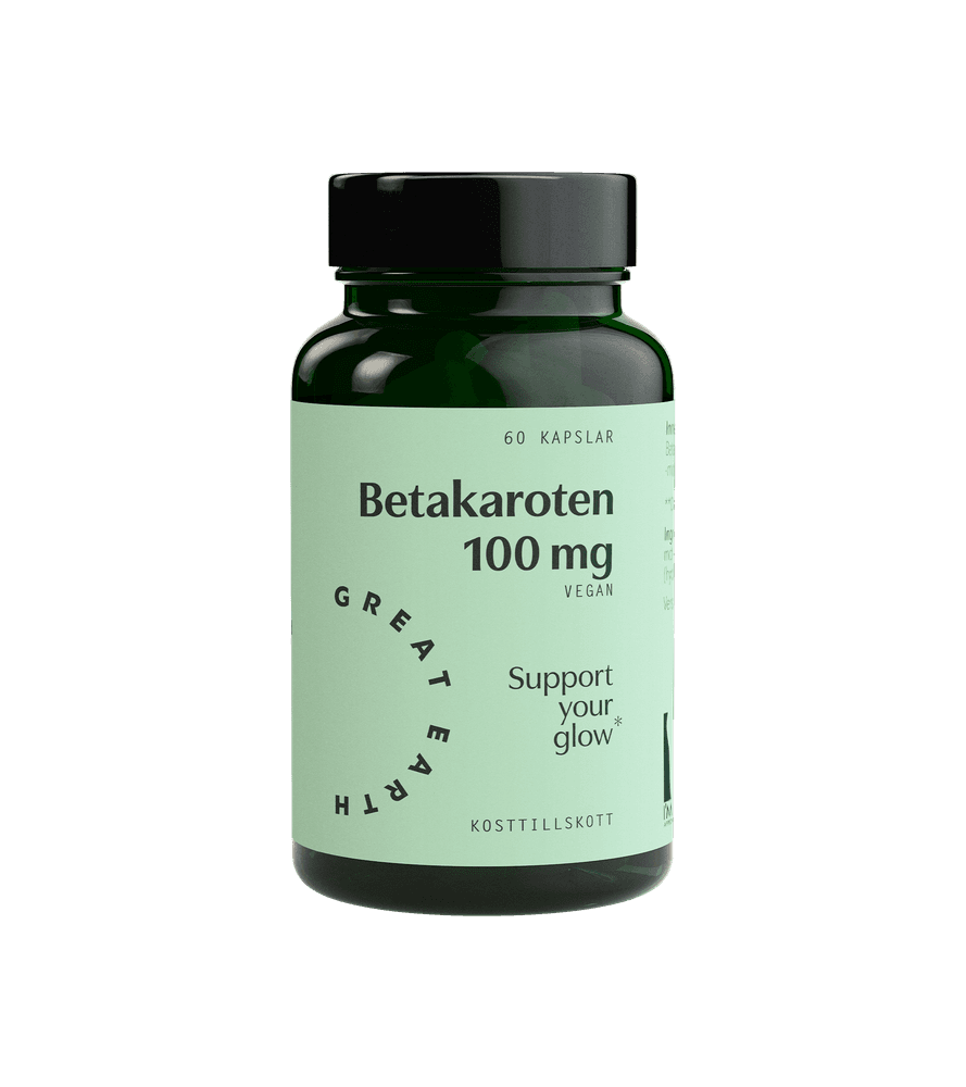 Betakaroten 100 mg från Great Earth – kosttillskott
