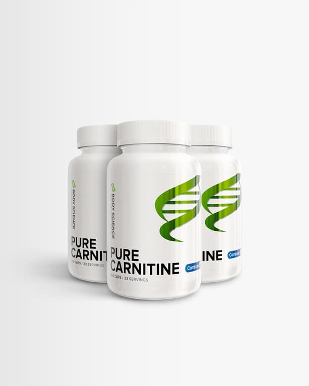 3 st Pure Carnitine ‐ kosttillskott innehållande l-karnitin från Body Science – kosttillskott