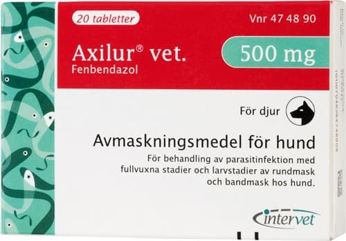 Axilur vet. tablett 500 mg 2 x 10 st från Axilur – tabletter