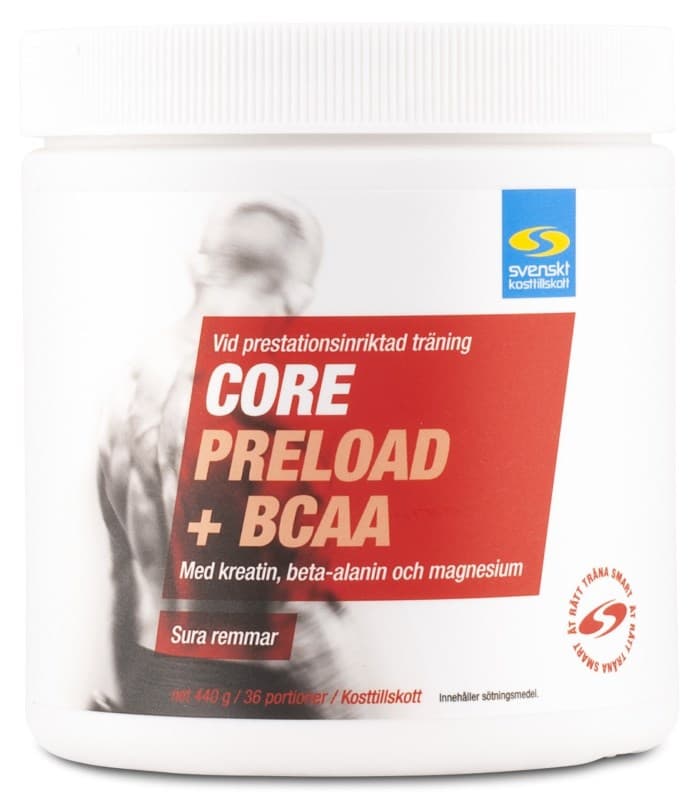Core Preload + BCAA från Svenskt Kosttillskott – pulver