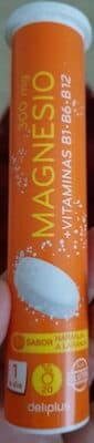Magnesio + Vitaminas B1 B6 B12 sabor Naranja från Deliplus – kosttillskott