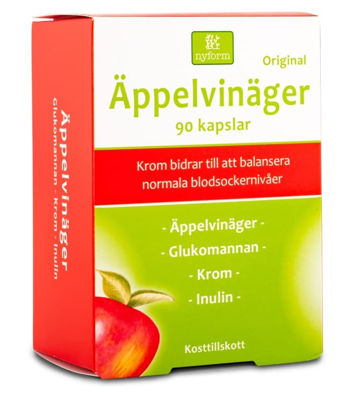 Nyform Äppelvinäger Krom från Nyform – kapslar