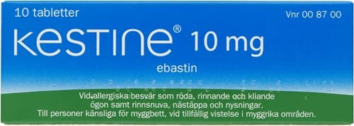 Kestine, filmdragerad tablett 10 mg 10 st från Kestine Ebastin – tabletter