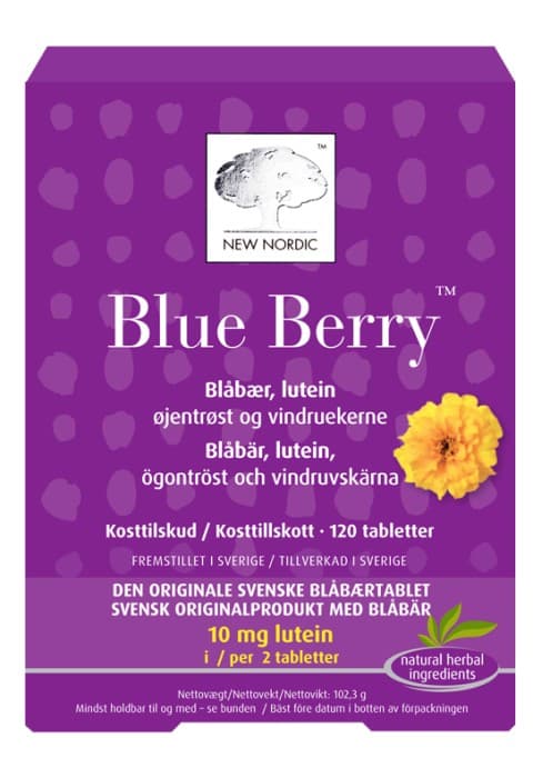 New Nordic Blue Berry 120 tabletter från New Nordic – tabletter