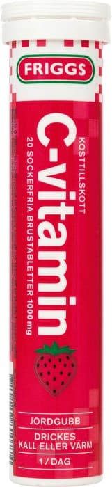 Friggs C-vitamin Jordgubb 20 brustabletter från Friggs – tabletter