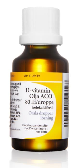 D-vitamin Olja ACO, orala droppar, lösning 80 IE/droppe 25 ml från ACO – vätskor