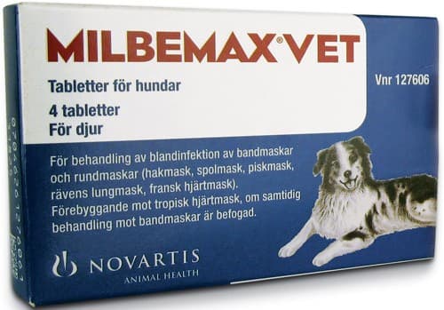 Milbemax vet. för hundar, tablett 4 st från Milbemax – tabletter