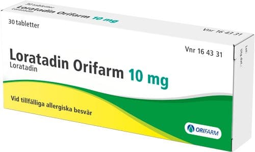 Loratadin Orifarm, tablett 10 mg 30 st från Orifarm – tabletter