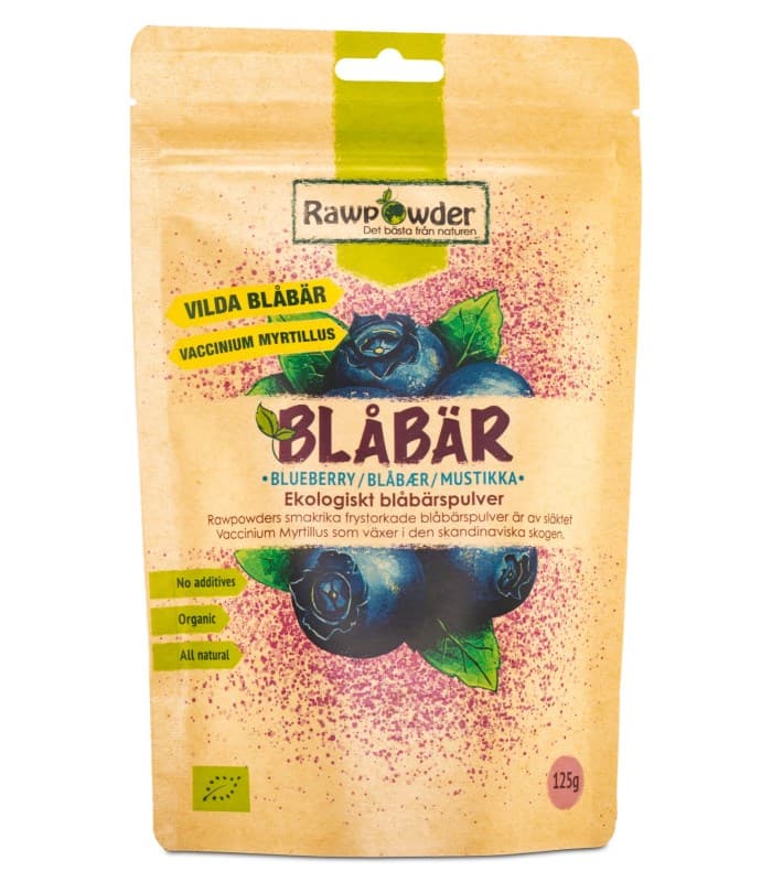 RawPowder Blåbärspulver EKO från RawPowder – pulver