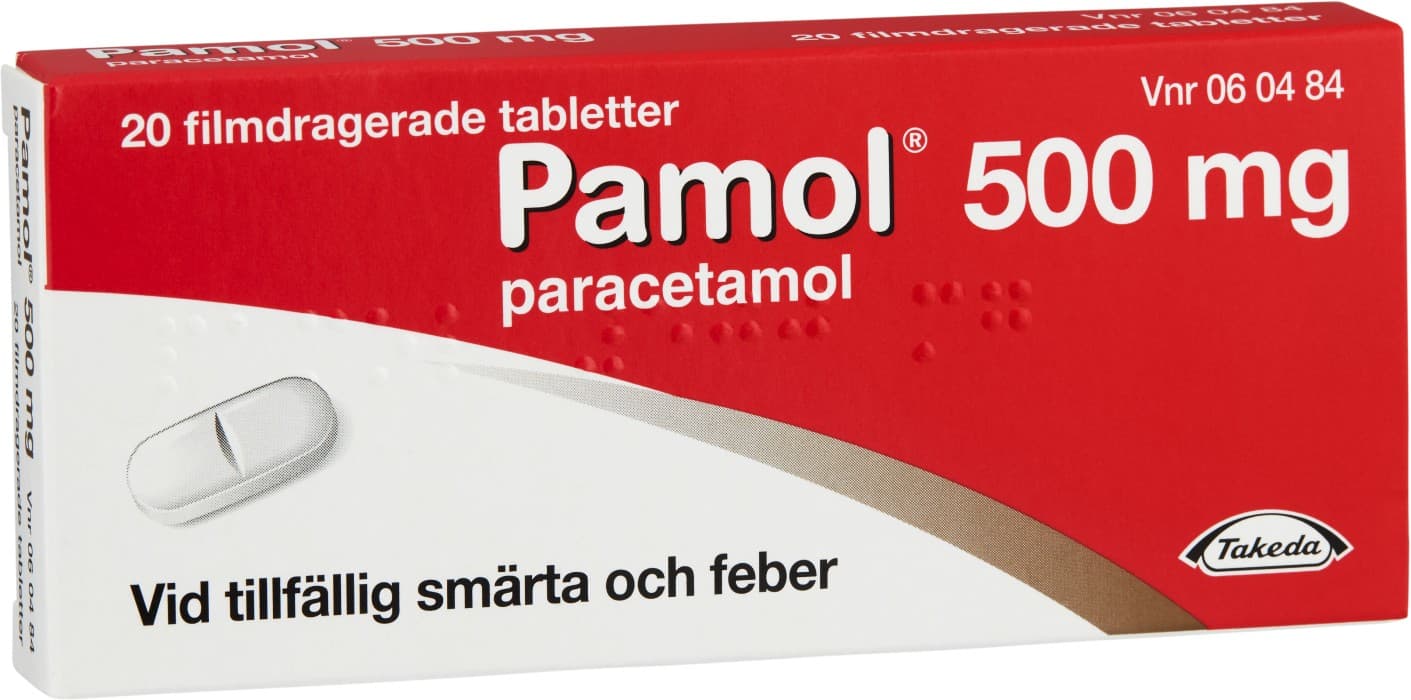 Pamol, filmdragerad tablett 500 mg 20 st från Pamol – tabletter