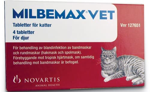 Milbemax vet. för katter, filmdragerad tablett 4 st från Milbemax – tabletter