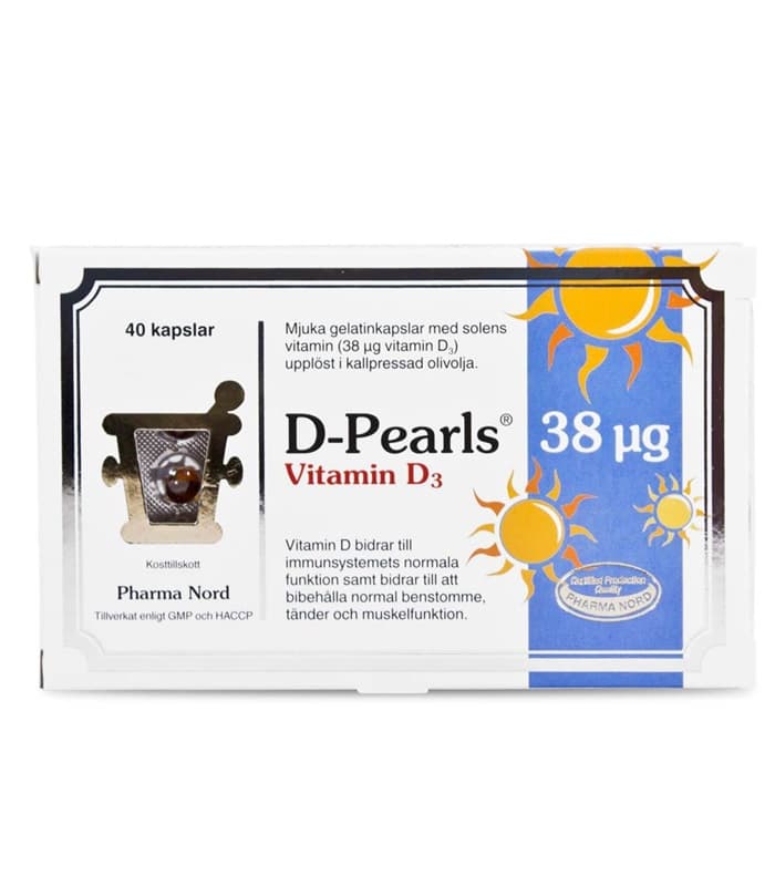 Pharma Nord D-Pearls Vitamin D3 38 mcg från Pharma Nord – kapslar