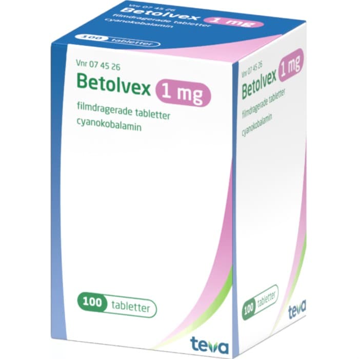 Betolvex, filmdragerad tablett 1 mg 100 st från Teva – tabletter