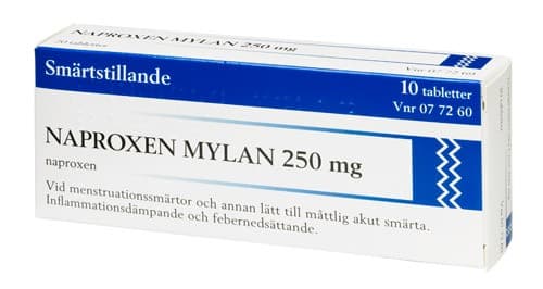 Naproxen Mylan, tablett 250 mg 10 st från Mylan – tabletter