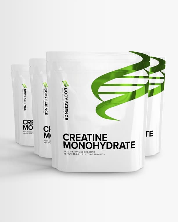 4 st Creatine Monohydrate från Body Science – kosttillskott
