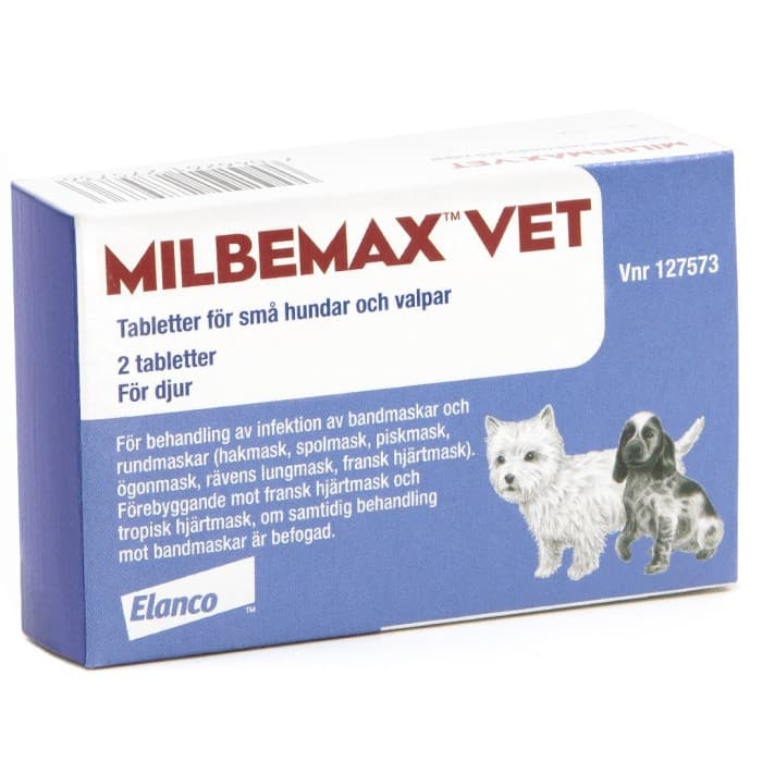 Milbemax vet. för små hundar och valpar, tablett 2 st från Milbemax – tabletter