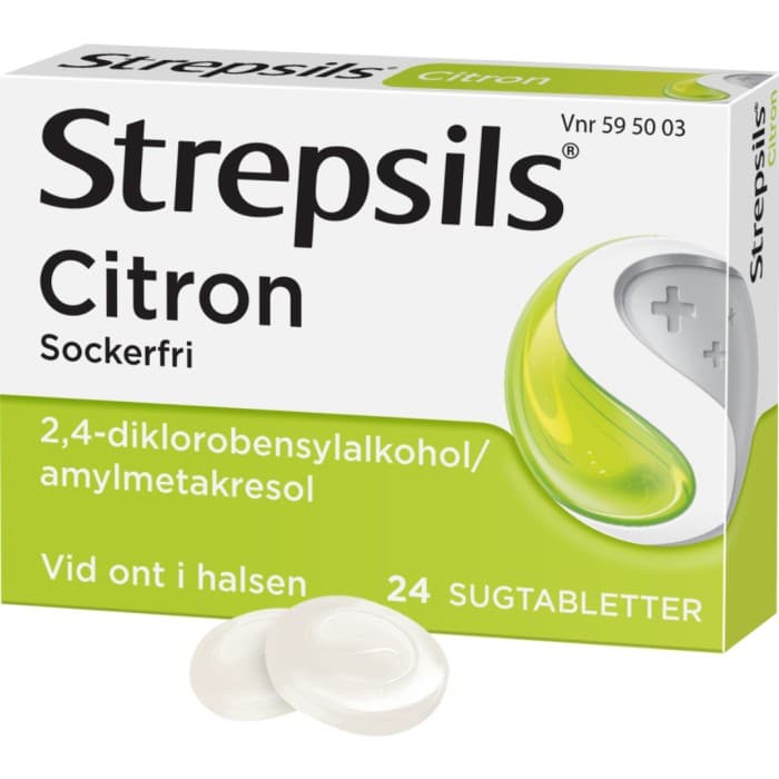 Strepsils Citron, sugtablett 24 st från Strepsils – tabletter