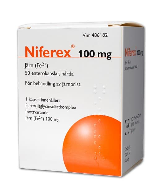 Niferex enterokapsel 100 mg, 50 st från Niferex – kapslar