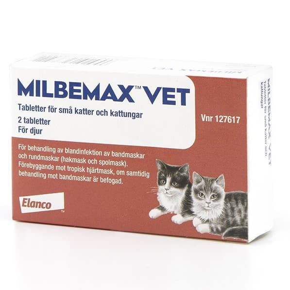 Milbemax vet. för små katter och kattungar, filmdragerad tablett 2 st från Milbemax – tabletter