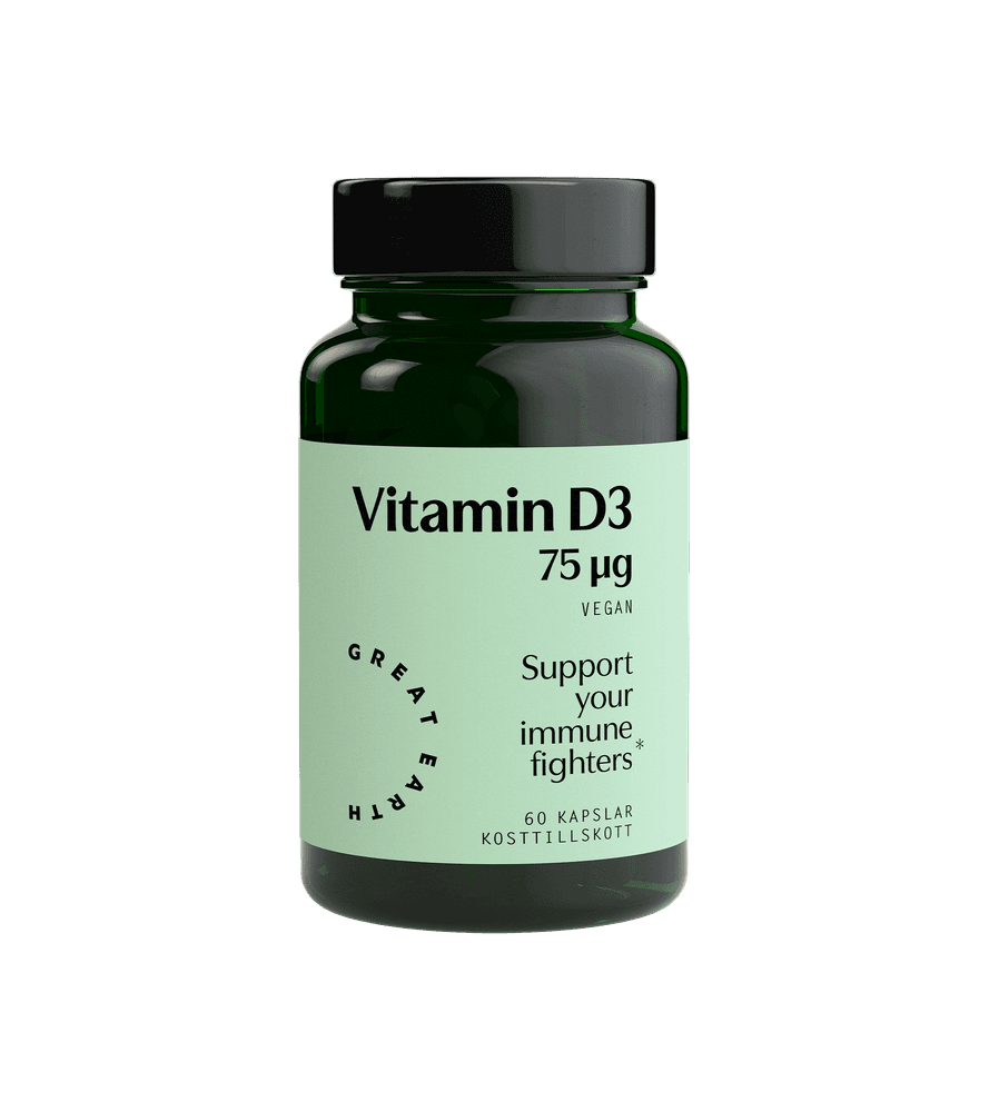 Vitamin D3 75 mcg från Great Earth – kosttillskott