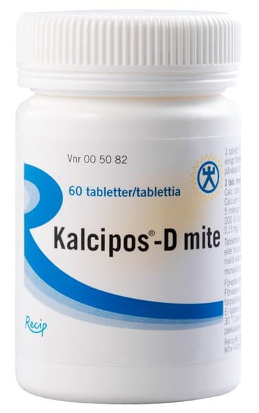 Kalcipos-D mite, filmdragerad tablett 500mg/200 IE 60 st från Okänd – tabletter