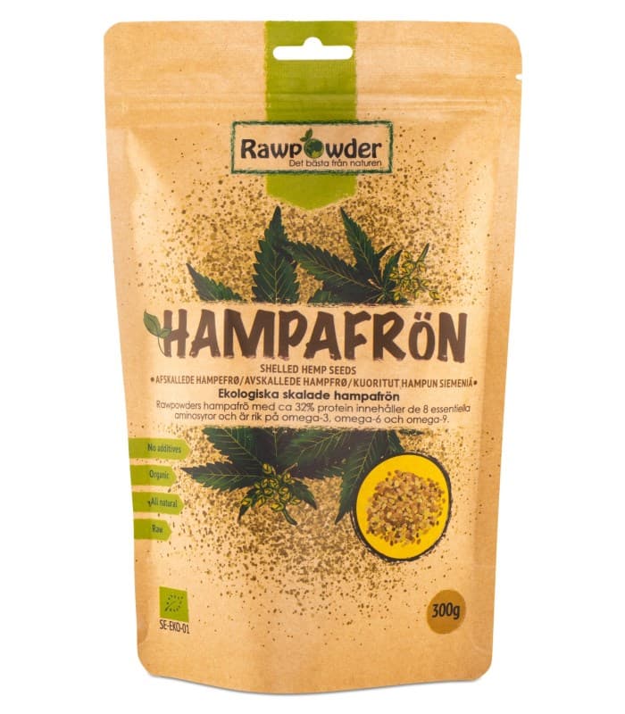 RawPowder Skalade Hampafrön från RawPowder – pulver