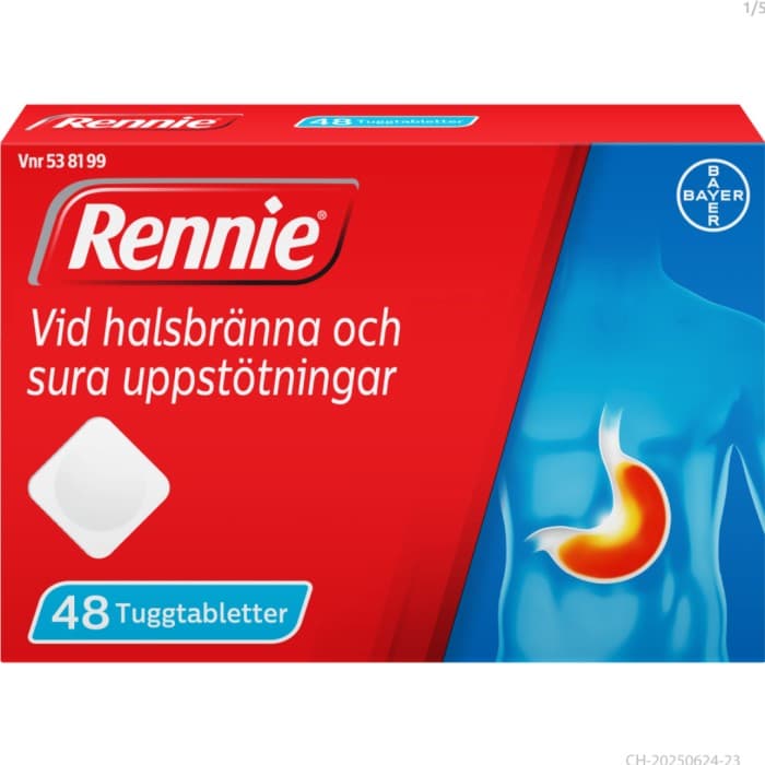 Rennie, tuggtablett 680 mg/80 mg 48 st från Rennie – tabletter