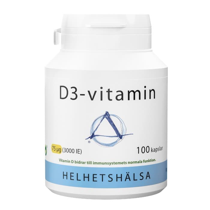 Helhetshälsa D3-vitamin 75 µg 100 kapslar från Helhetshälsa – kapslar
