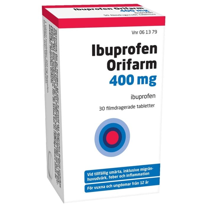 Ibuprofen Orifarm, tablett 400 mg 30 st från Orifarm – tabletter