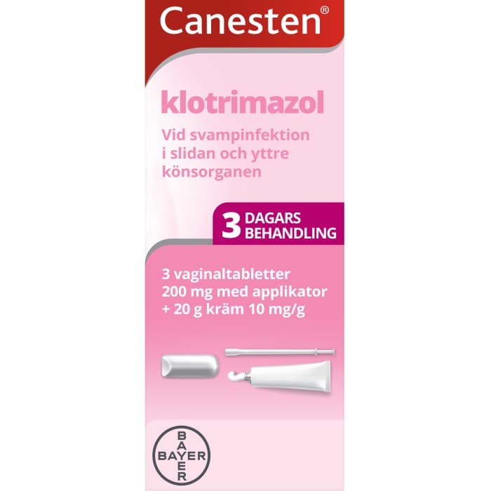 Canesten 3 vaginaltabletter 200 mg + 20 g kräm 1% från Canesten – tabletter