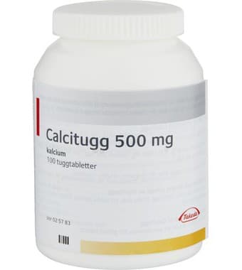 Calcitugg tuggtablett 500 mg 100 st från Orifarm – tabletter