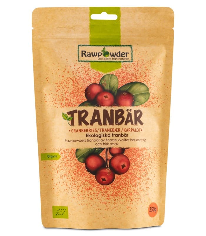 RawPowder Ekologiska Tranbär från RawPowder – pulver