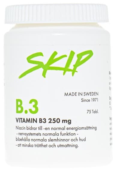 Skip Vitamin B3 250 mg 75 tabletter från Skip  – tabletter
