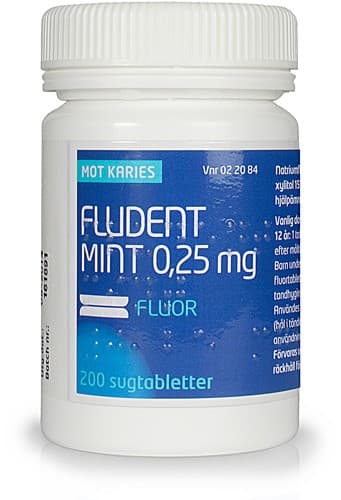 Fludent Mint, sugtablett 0,25 mg 200 st från Fludent – tabletter