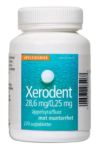 Xerodent sugtablett 28,6 mg/0,25 mg 270 st från Xerodent – tabletter