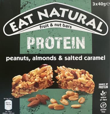 Protein Peanuts, Almonds &amp; Salted Caramel Fruit &am från Eat Natural – bar