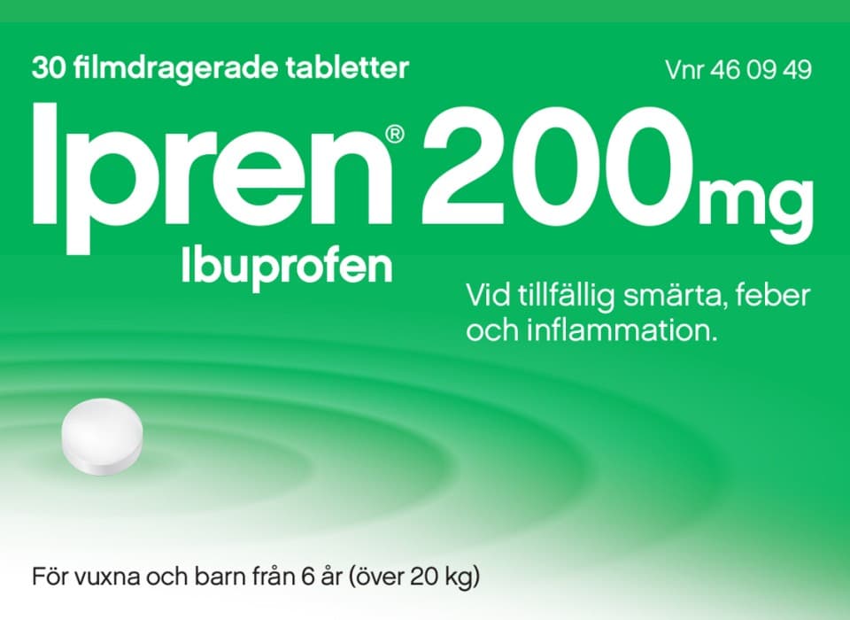 Ipren, filmdragerad tablett 200 mg 30 st från Ipren – tabletter