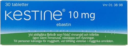 Kestine, filmdragerad tablett 10 mg 30 st från Kestine Ebastin – tabletter