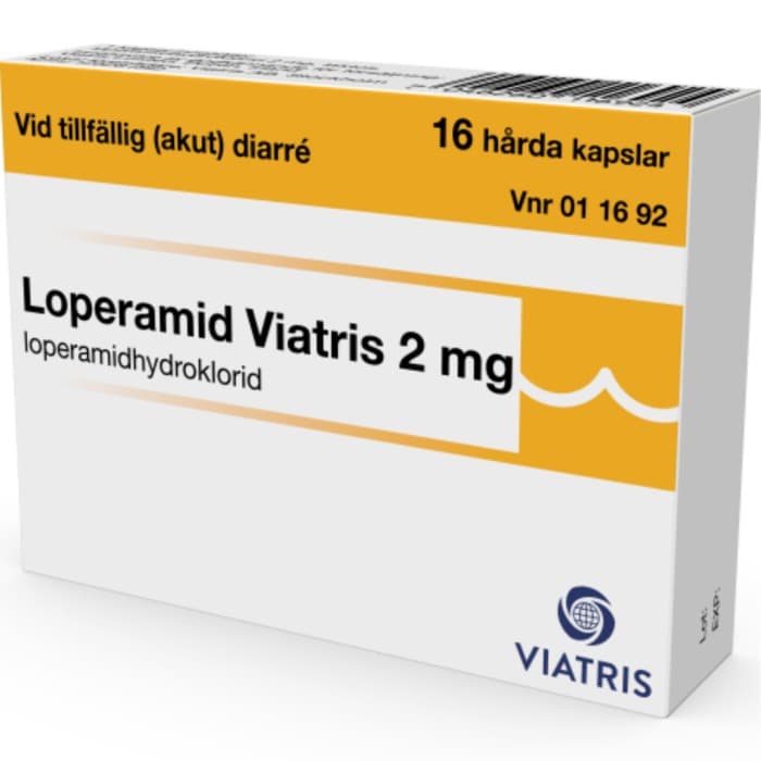 Loperamid Viatris, kapsel, hård 2 mg 16 st från Mylan – kapslar