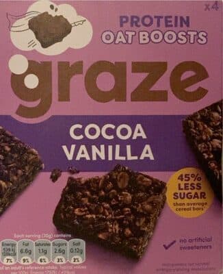 Protein Oat Boosts Cocoa Vanilla från Graze – bar