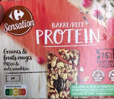 Barre protein graines & fruits rouges från Carrefour – bar