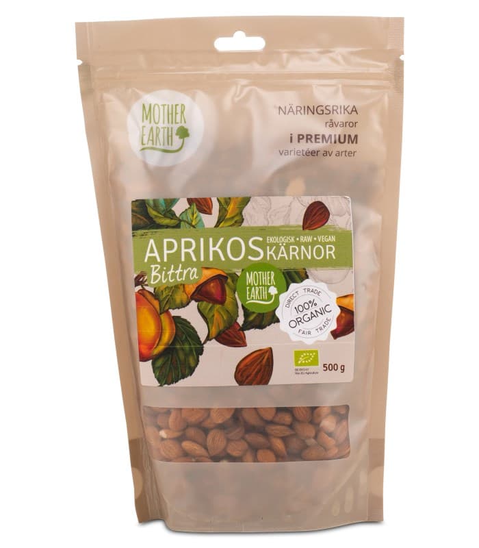 Mother Earth Aprikoskärnor Bittra Eko från Mother Earth – kosttillskott