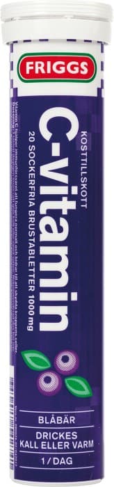 Friggs C-vitamin Blåbär 20 brustabletter från Friggs – tabletter