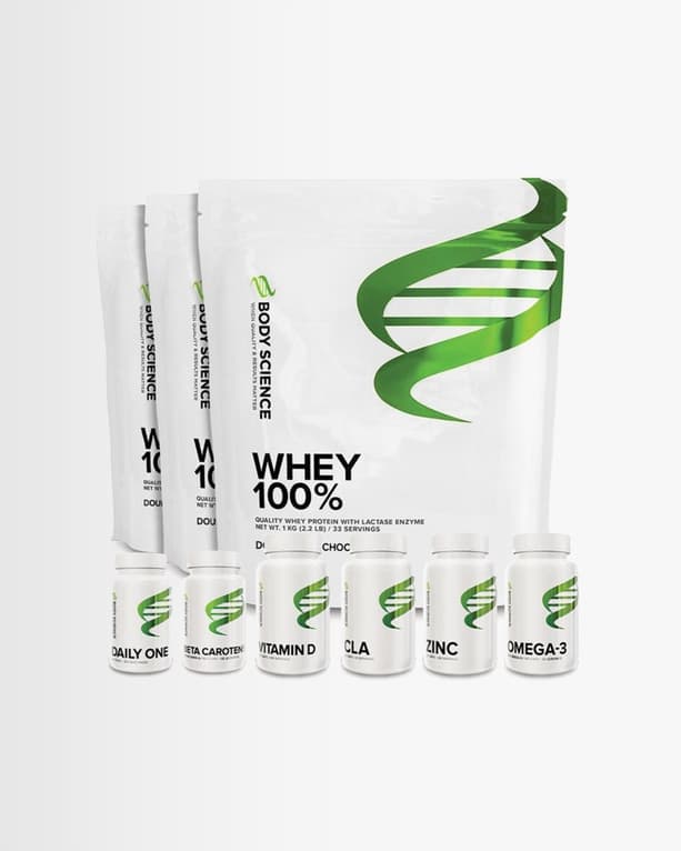 3kg Whey 100% + bonusprodukt från Body Science – kosttillskott
