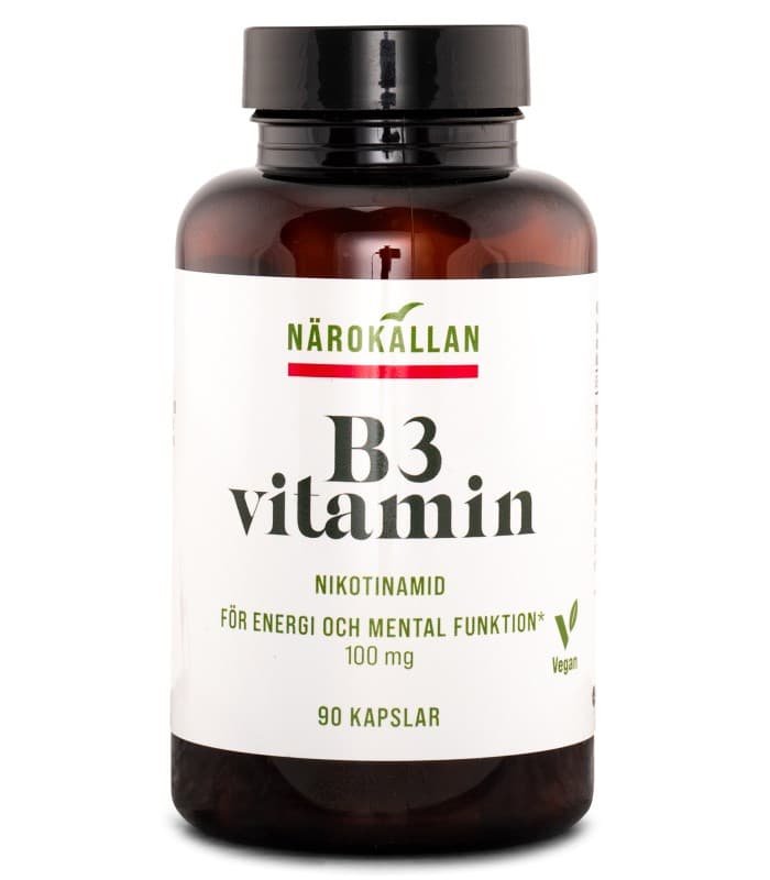 Närokällan B3 Nikotinamid 100 mg från Närokällan – kapslar