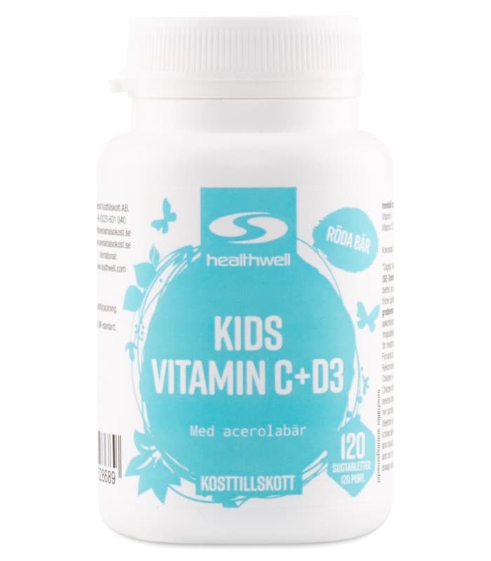 Healthwell Kids Vitamin C+D3 från Healthwell – tabletter
