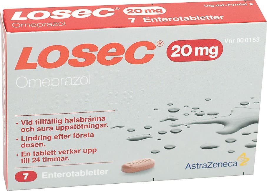 Losec enterotablett 20 mg 7 st från Losec – tabletter