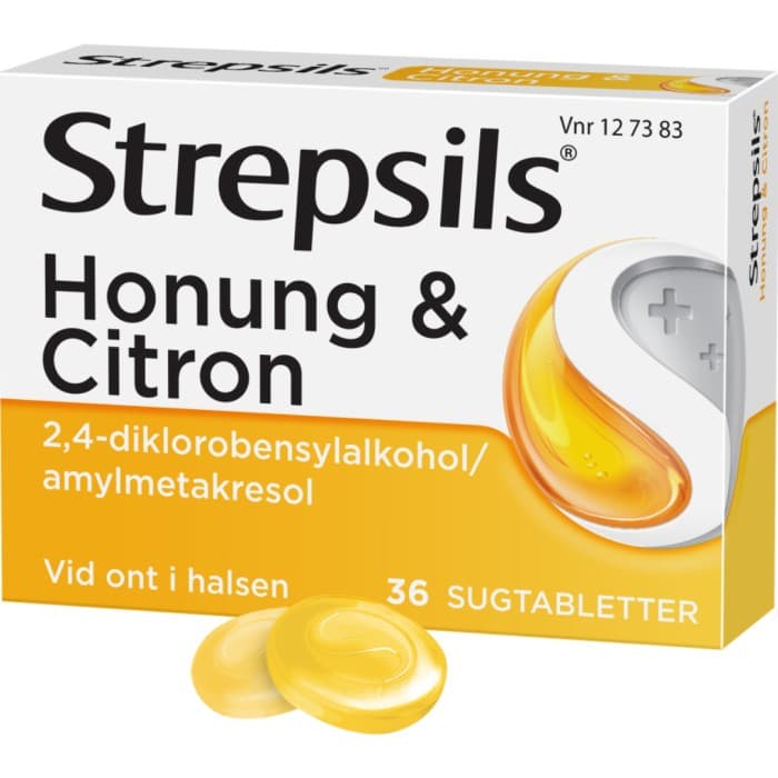 Strepsils Honung & Citron, sugtablett 36 st från Strepsils – tabletter